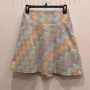 Multi colored flared skirt